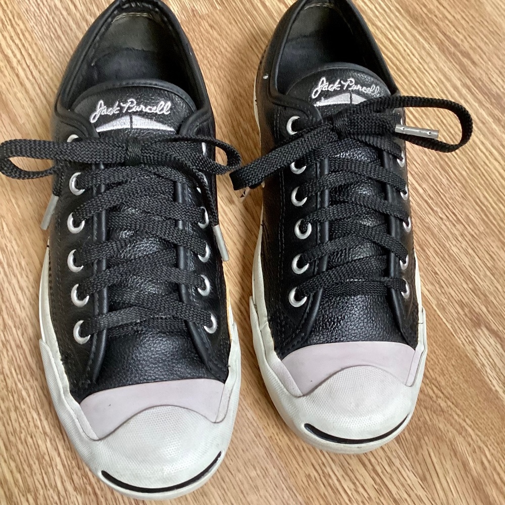 Converse Jack Purcell Black Sneakers. Size 7